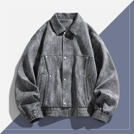 Gridline Denim Jacket