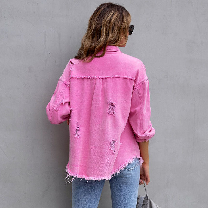 Sophia Distressed Denim Jacket