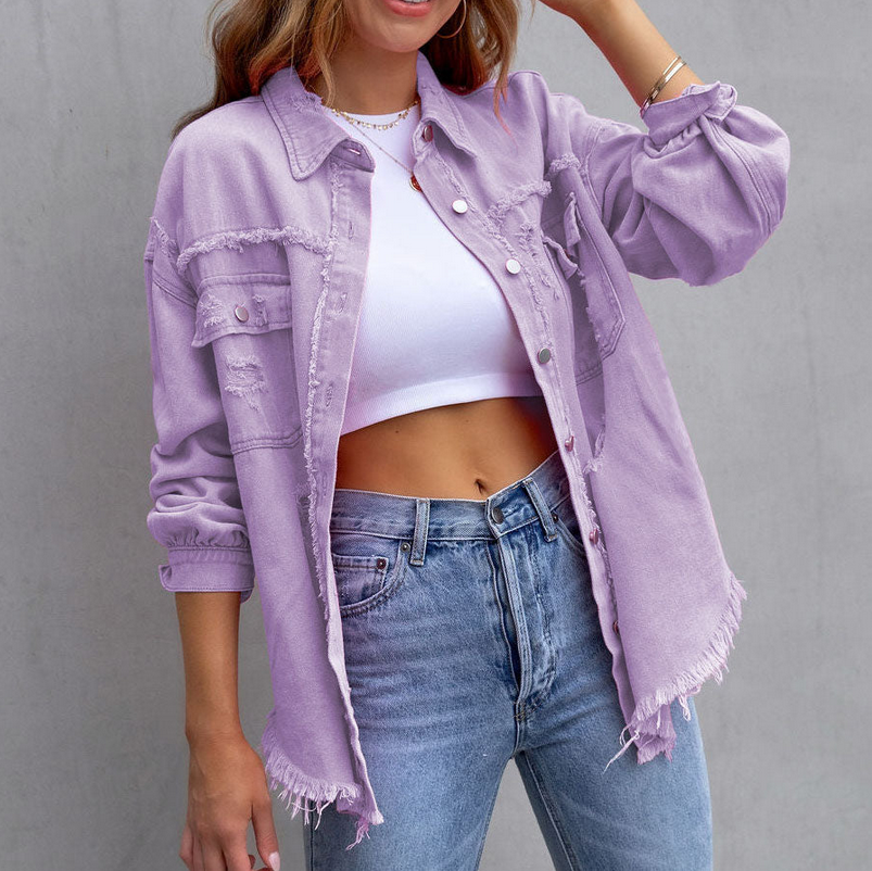Sophia Distressed Denim Jacket