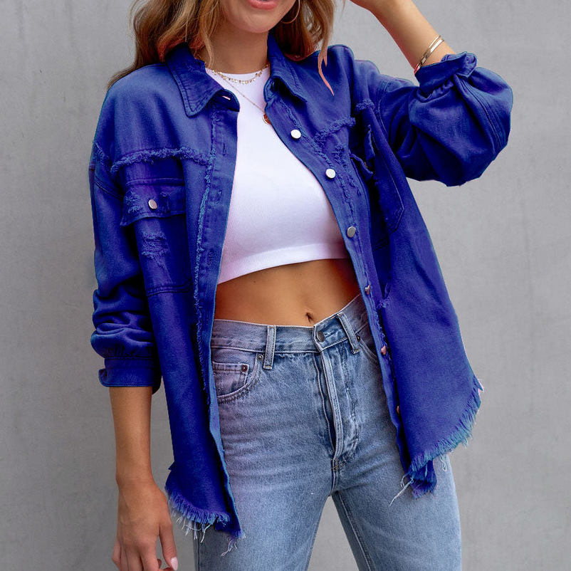 Sophia Distressed Denim Jacket