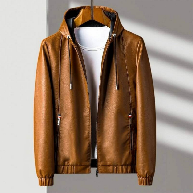 Belmont Hooded Leather Jacket