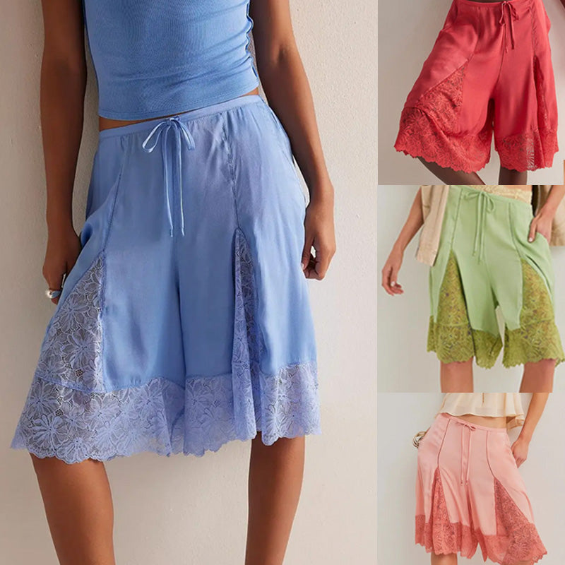 Chloe Lace Hem Lounge Shorts